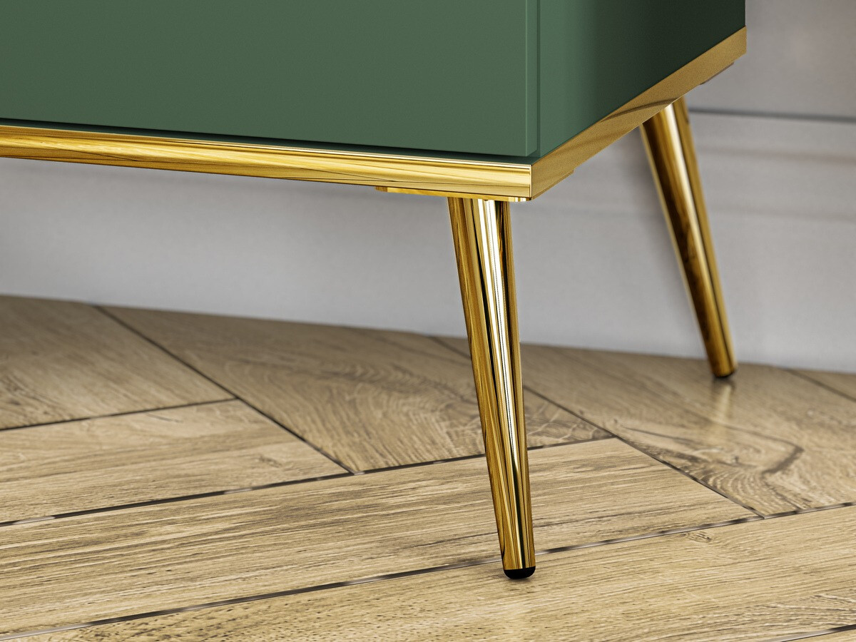 Boekenkast Flonovu 100 (Donkergroen + Gouden)