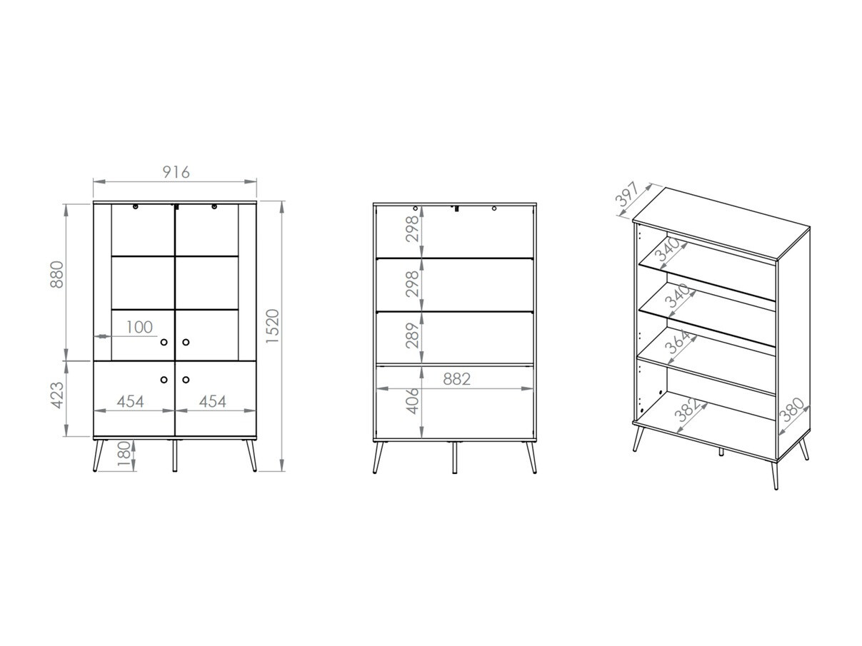 Boekenkast Flonovu 101 (Donkerblauw + Gouden)