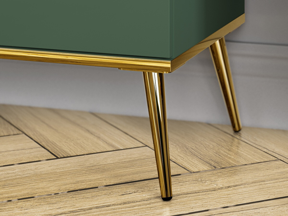 Boekenkast Flonovu 101 (Donkergroen + Gouden)