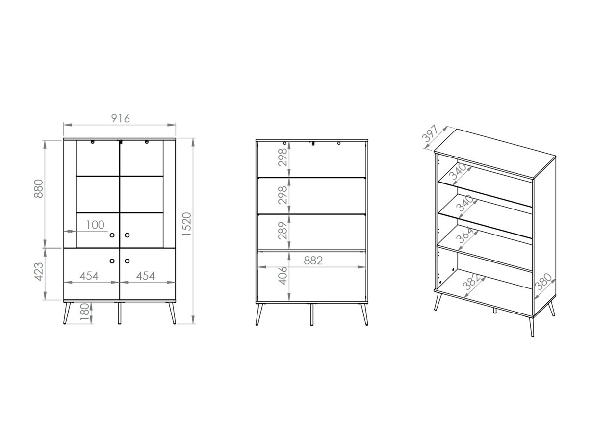 Boekenkast Flonovu 101 (Donkergroen + Gouden)