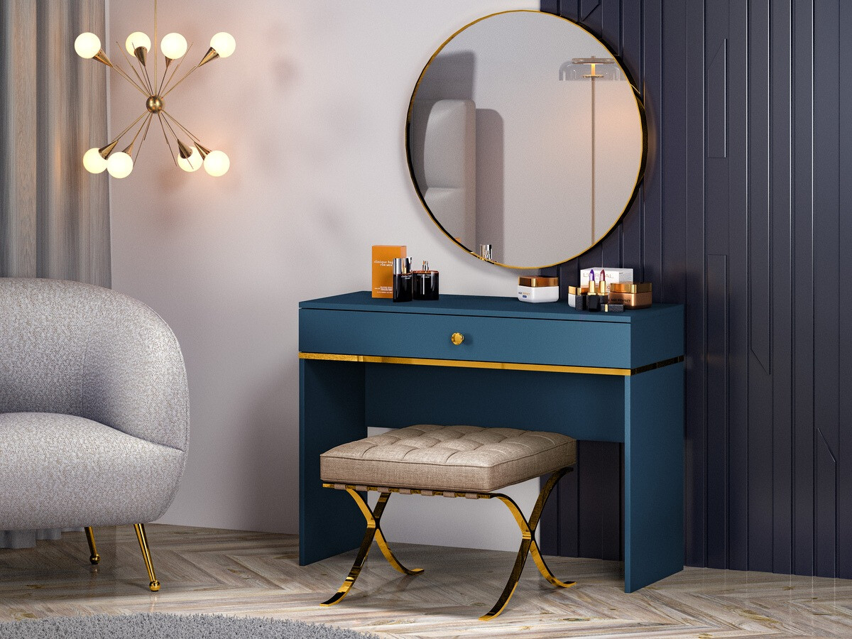 Kaptafel Flonovu 108 (Donkerblauw + Gouden)