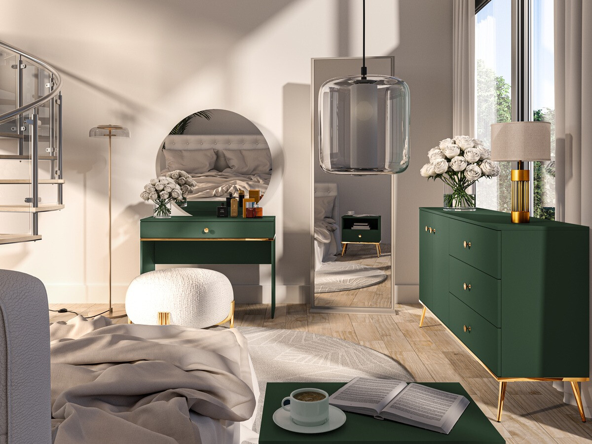 Kaptafel Flonovu 108 (Donkergroen + Gouden)