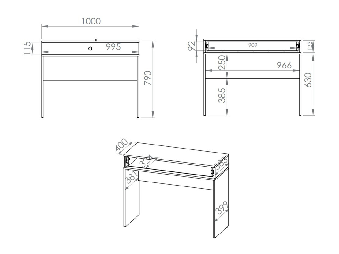 Kaptafel Flonovu 108 (Donkergroen + Gouden)