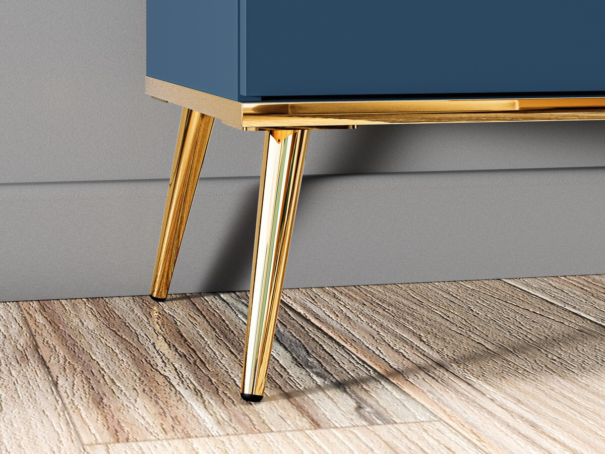 Ladekast Flonovu 103 (Donkerblauw + Gouden)