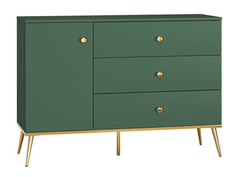 Ladekast Flonovu 103 (Donkergroen + Gouden)