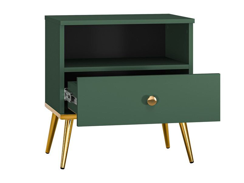 Nachtkastje Flonovu 105 (Donkergroen + Gouden)