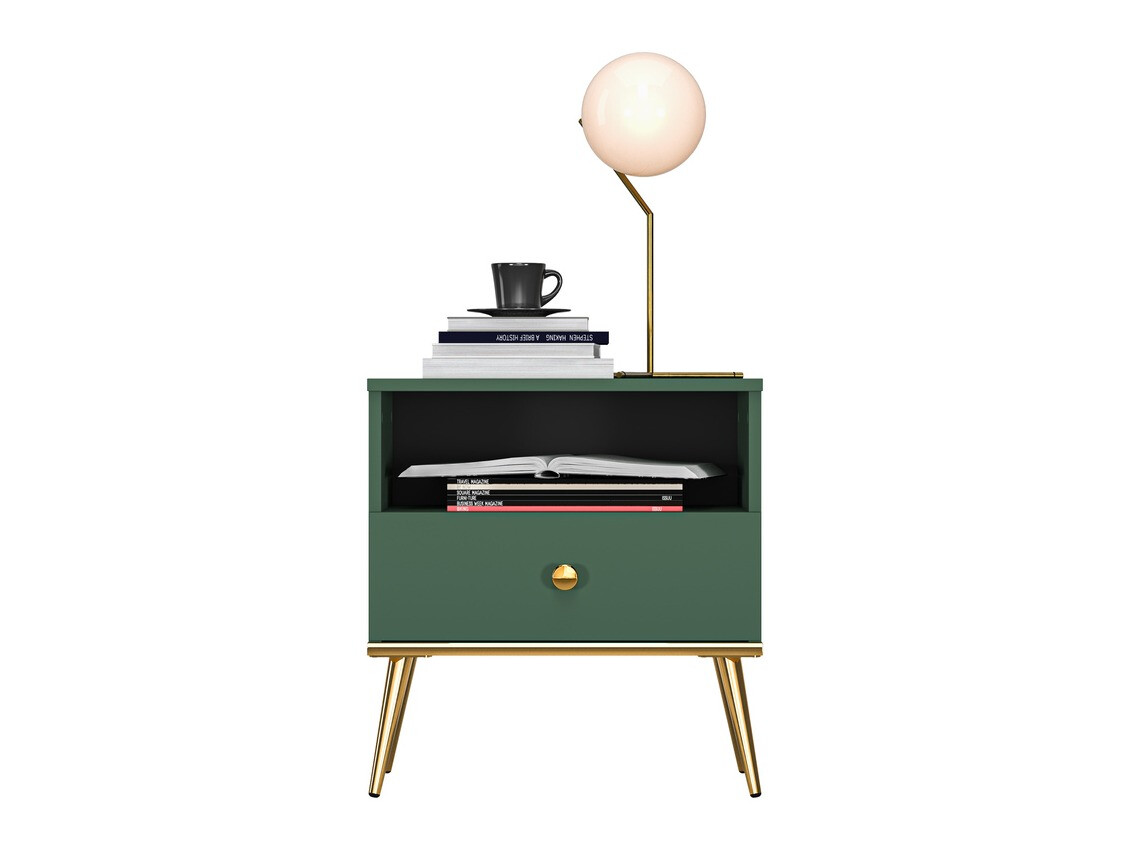 Nachtkastje Flonovu 105 (Donkergroen + Gouden)