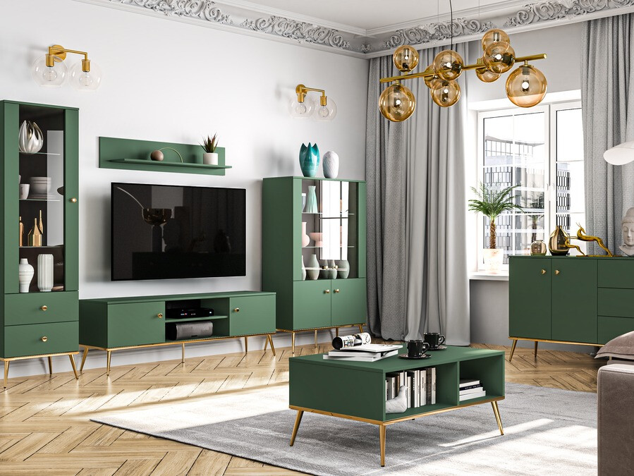 Salontafel Flonovu 106 (Donkergroen + Gouden)