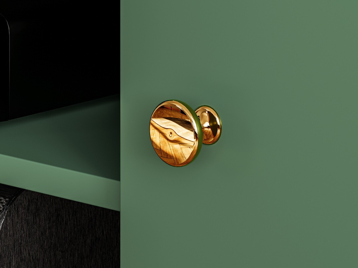 TV-meubel Flonovu 104 (Donkergroen + Gouden)