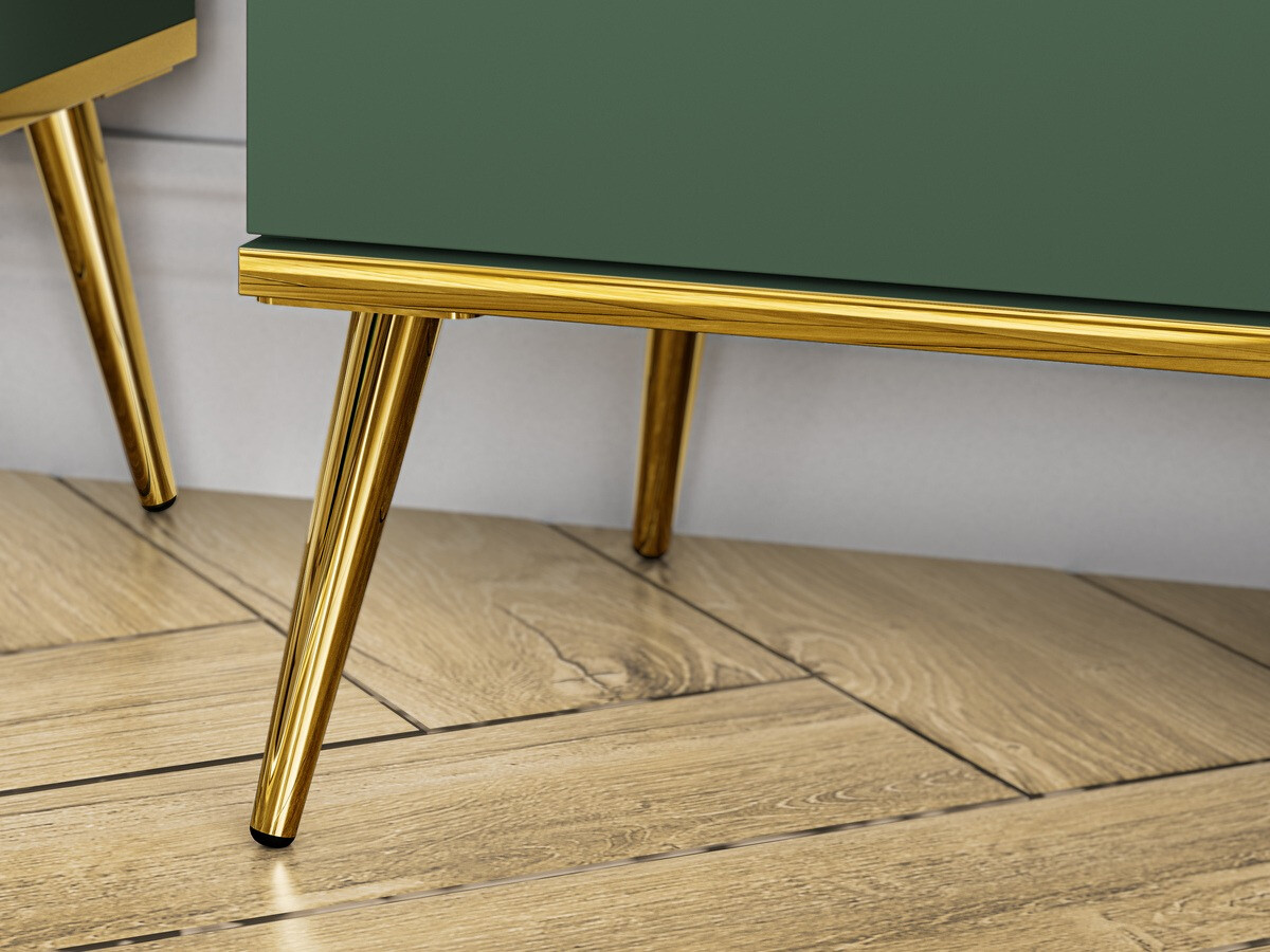 TV-meubel Flonovu 104 (Donkergroen + Gouden)