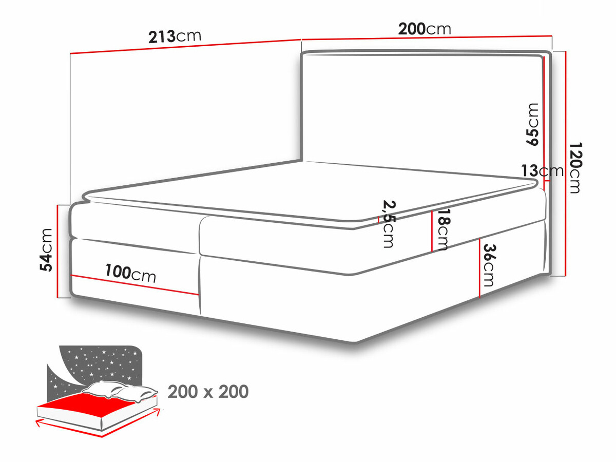 Boxspring Baltimore 163 (Muna 19)