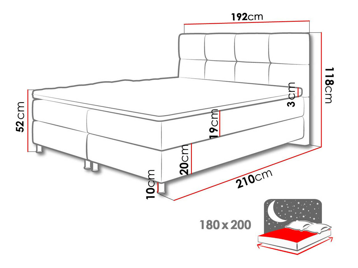 Boxspring ComfiDream 123 (Sawana 80)