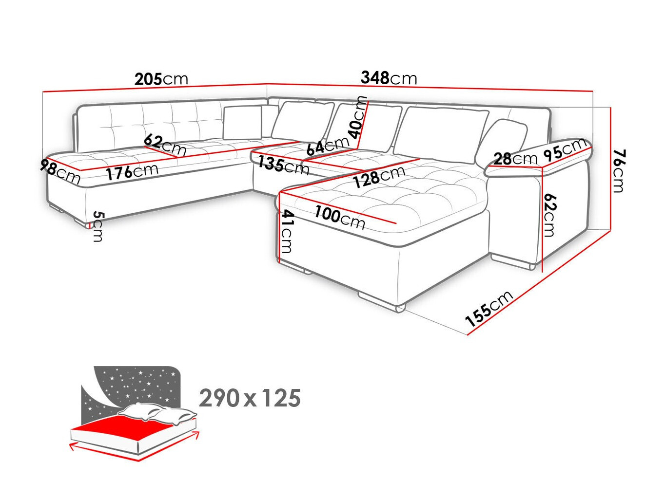 Hoekbank Comfivo 180 (Horton 204.10)