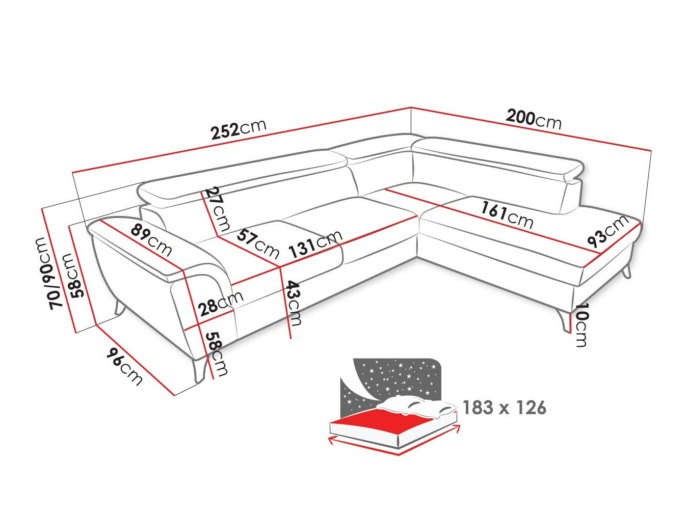 Hoekbank Lincoln 178 (Zetta 293)