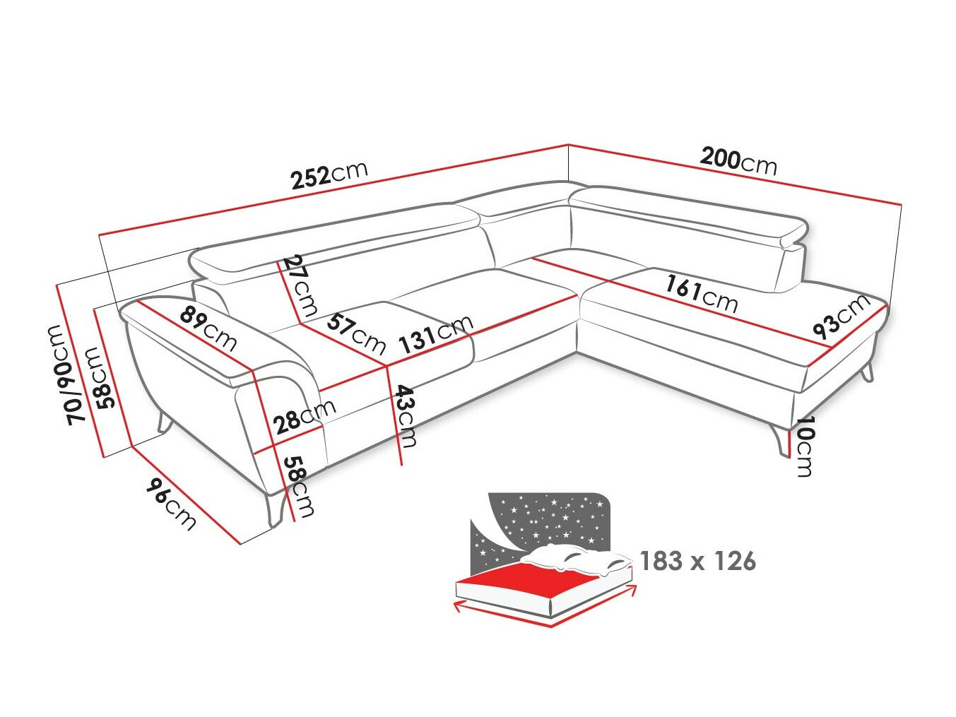 Hoekbank Lincoln 178 (Zetta 293)