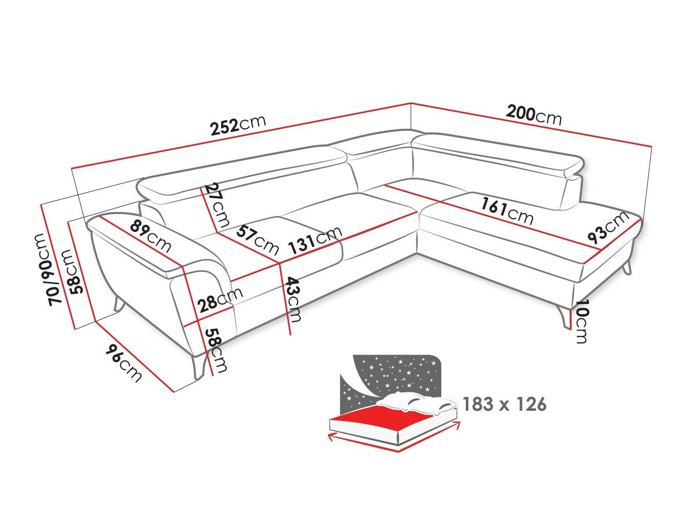 Hoekbank Lincoln 178 (Zetta 300)