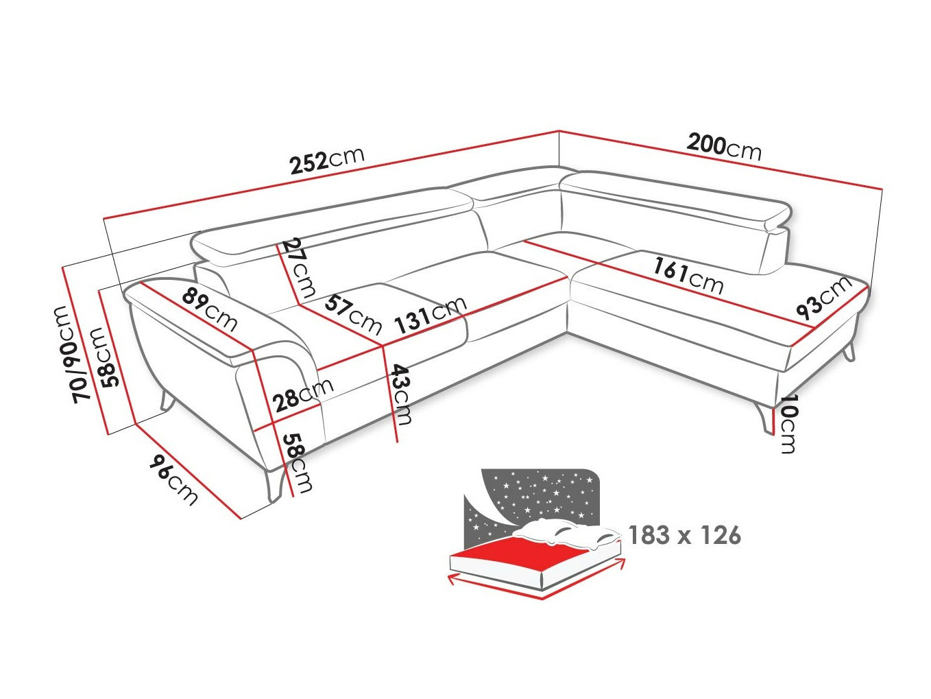 Hoekbank Lincoln 178 (Zetta 300)
