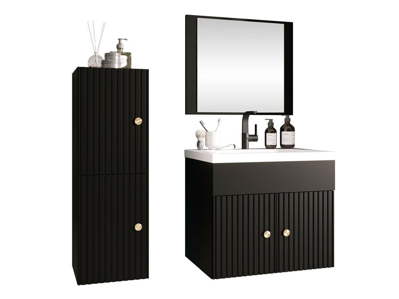 Badkamerset Hartford J101 (Zwart)