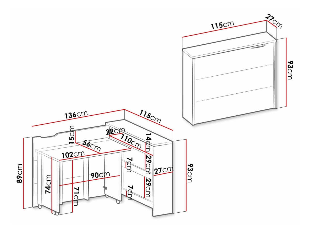 Hoekbureau Concept Pro Lenart (Wit)