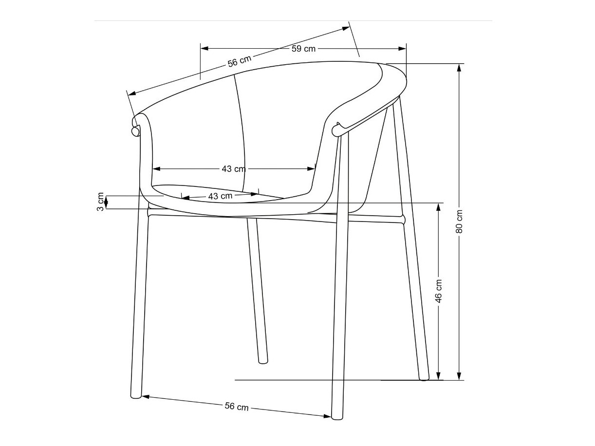 Stoel Houston 1405 (Lichtbruin)