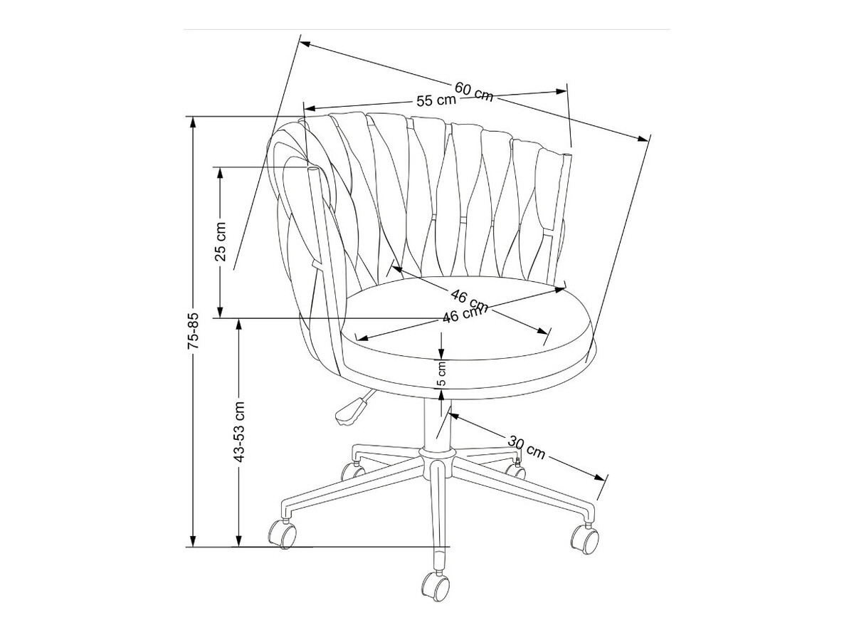Bureaustoel Houston 1406 (Roze)