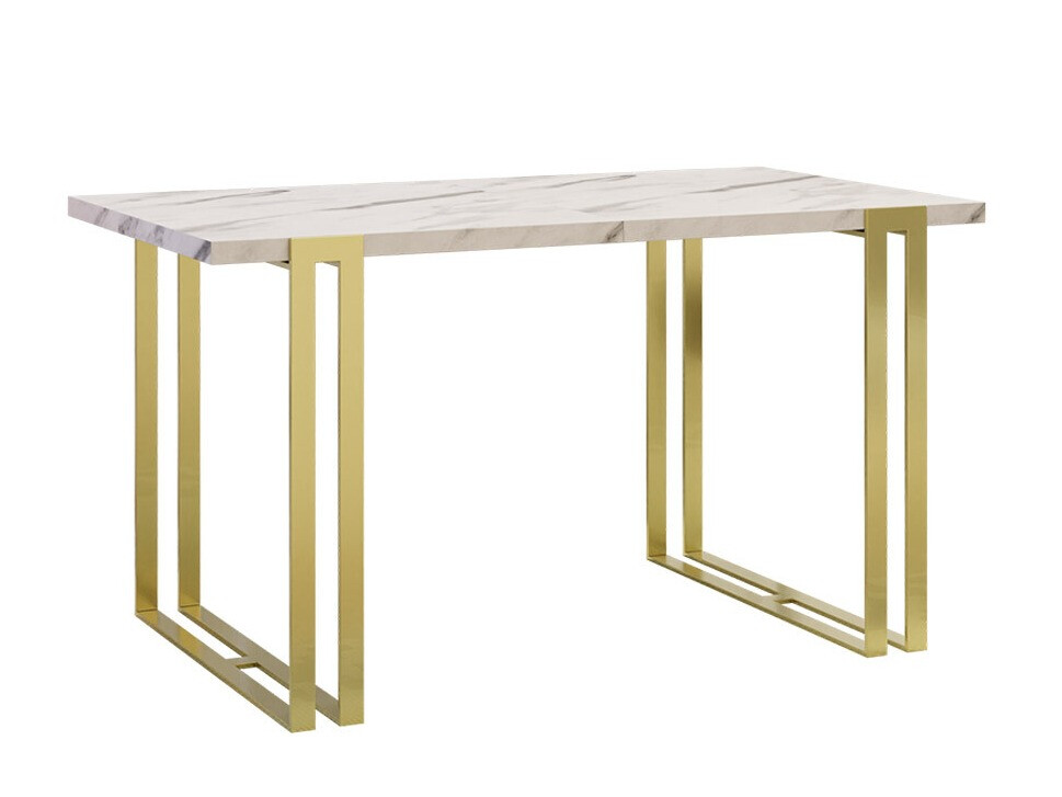 Tafel Comfivo 179 (Wit Marmuro + Gouden)
