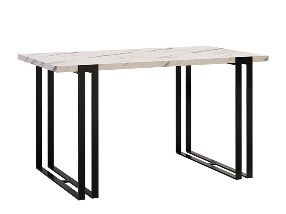 Tafel Comfivo 179 (Wit Marmuro + Zwart)