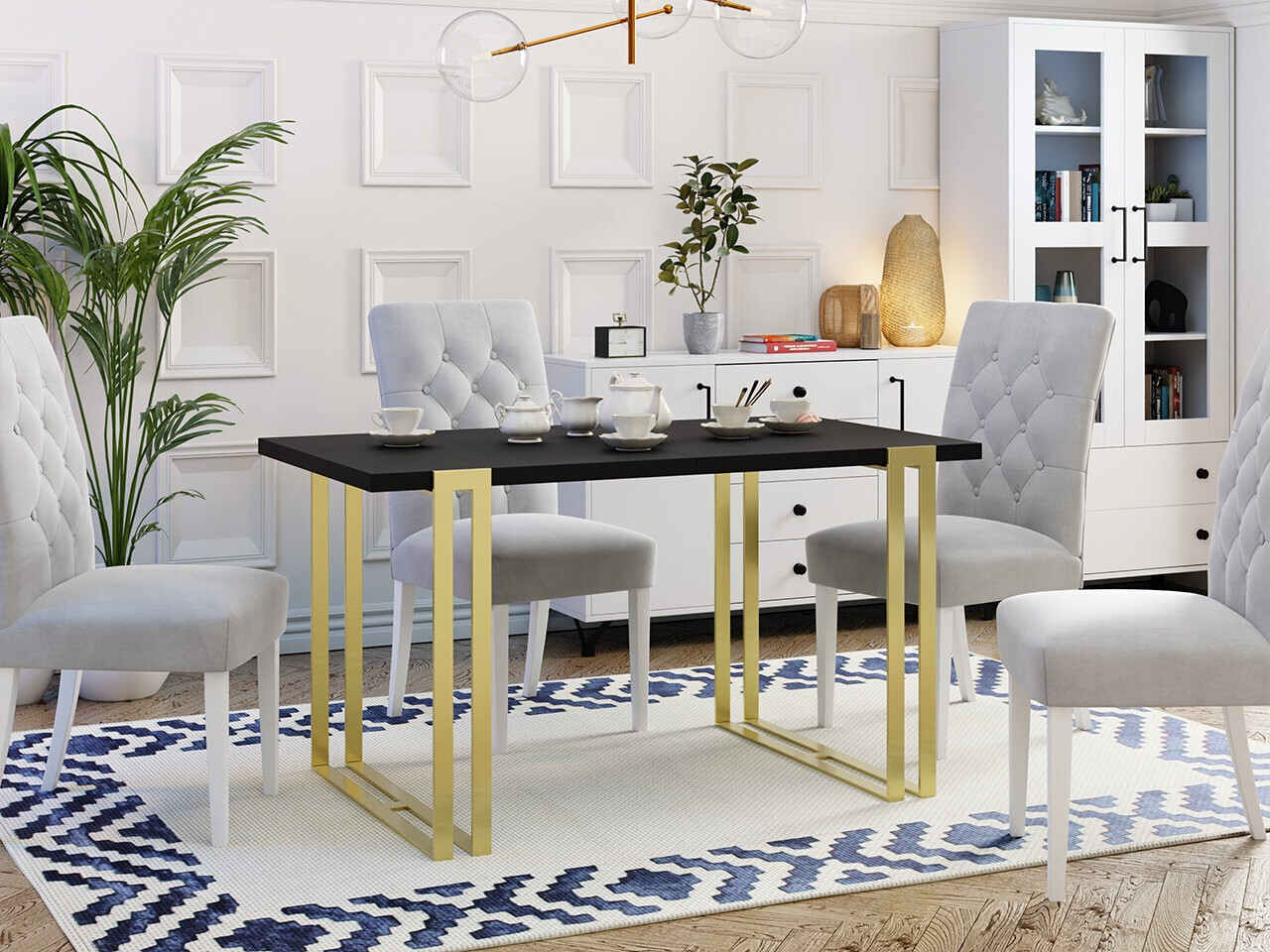 Tafel Comfivo 179 (Zwart + Gouden)