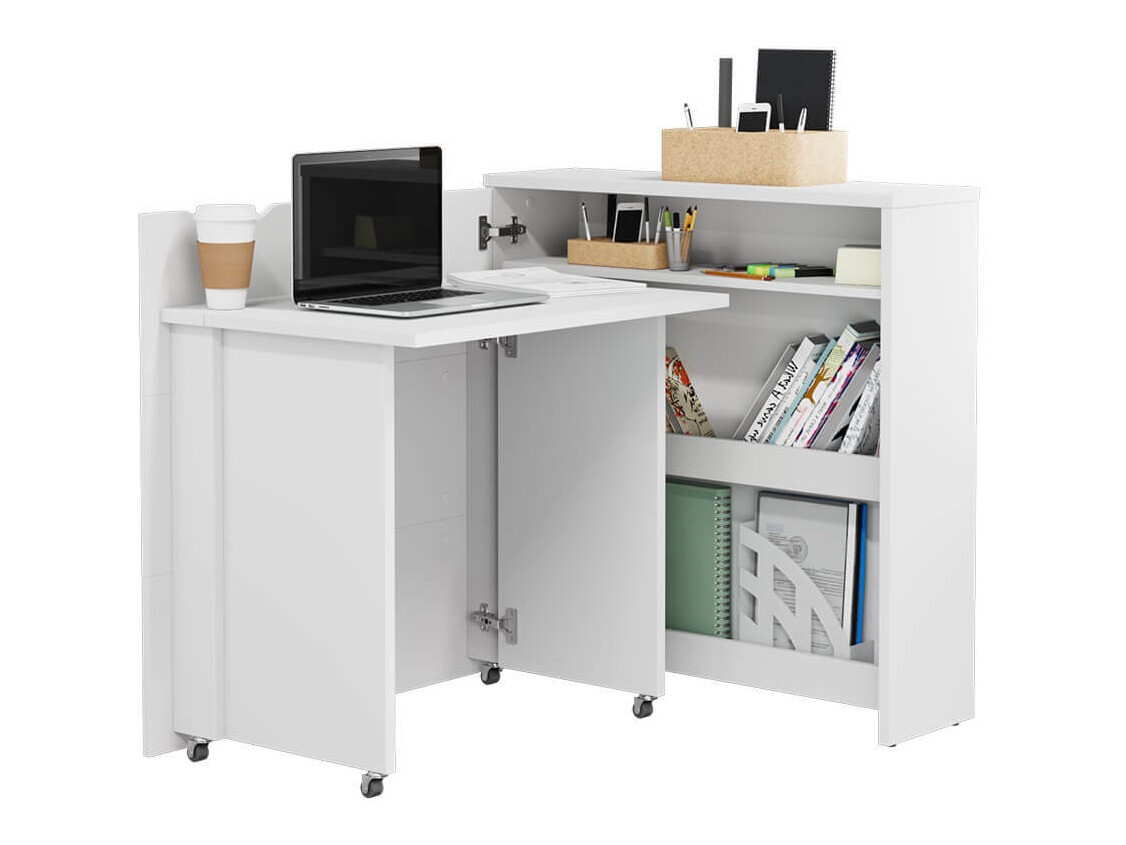 Hoekbureau Concept Pro Lenart Levfere 156 (Wit + Glanzend wit)
