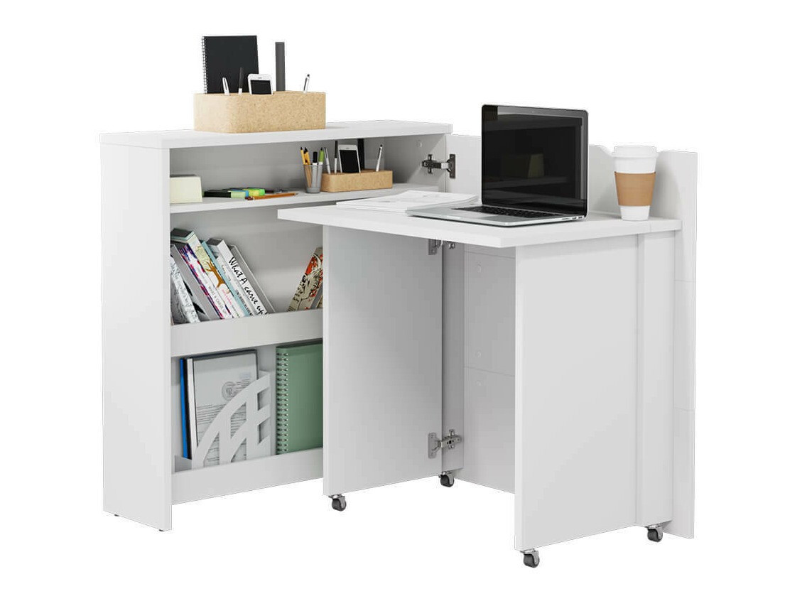 Hoekbureau Concept Pro Lenart Levfere 156 (Wit + Glanzend wit)