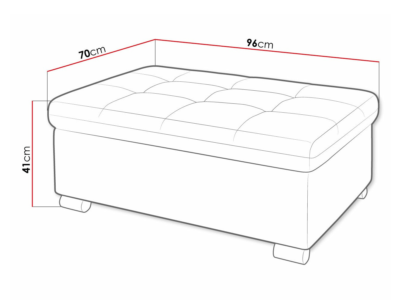 Gestoffeerde hocker Comfivo 118 (Poso 100)