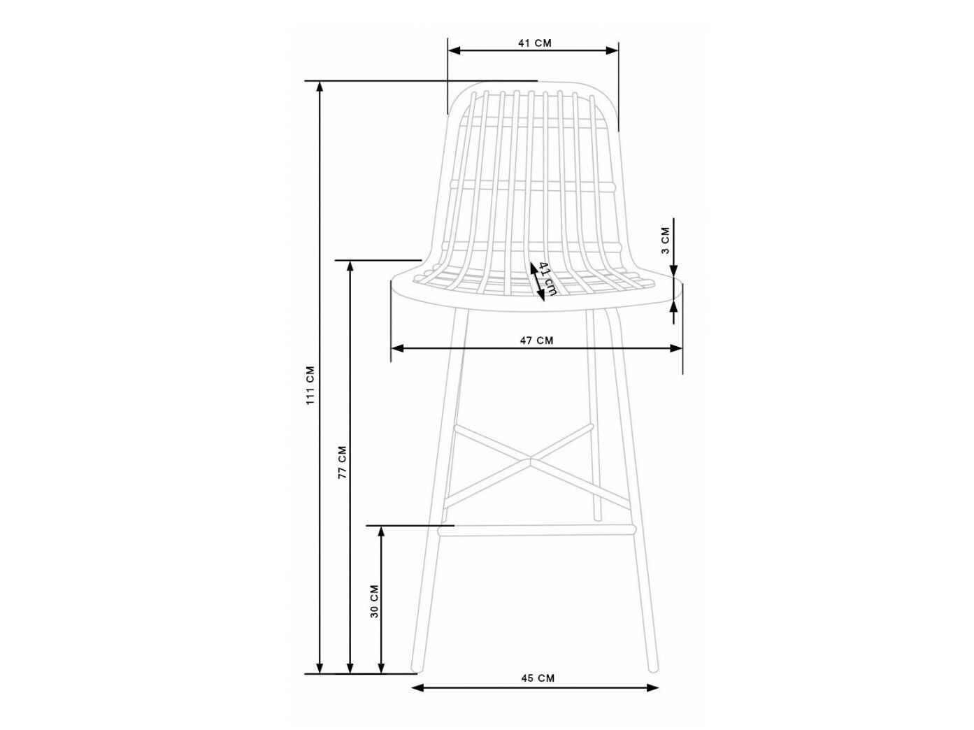 Barkruk Houston 1094 (Licht hout)