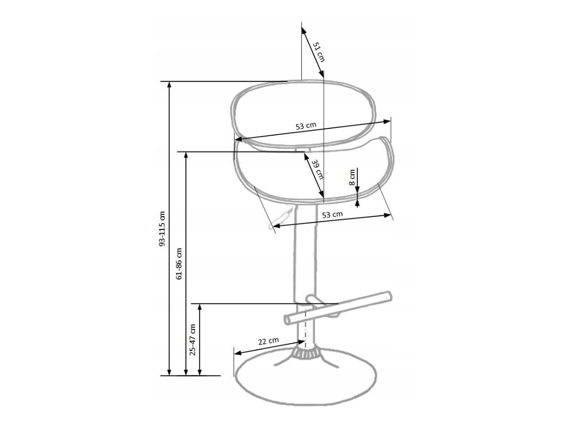 Counterstoel Houston 517 (Moer + Crème + Zilver)