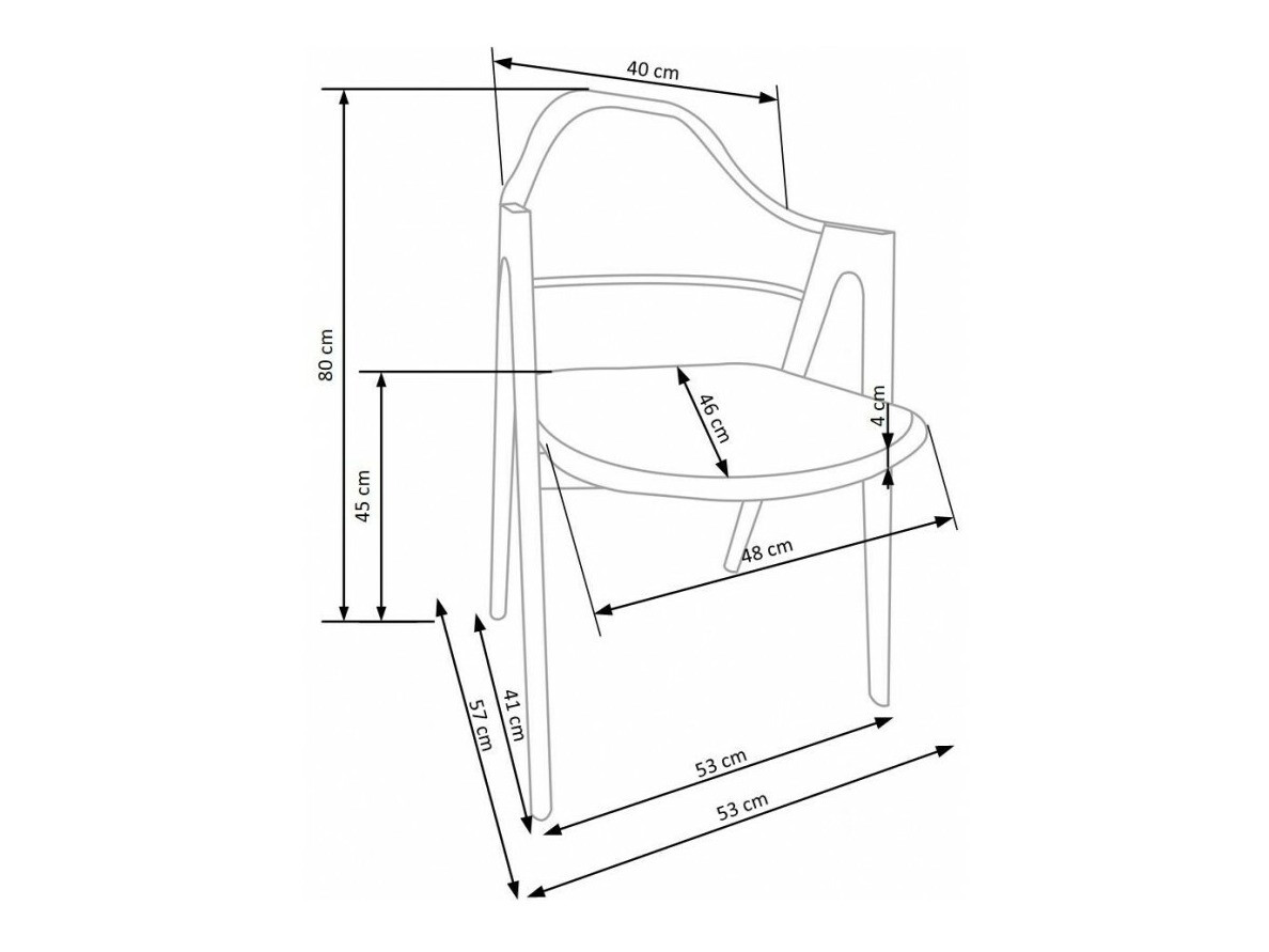 Stoel Houston 561 (Wit + eiken)