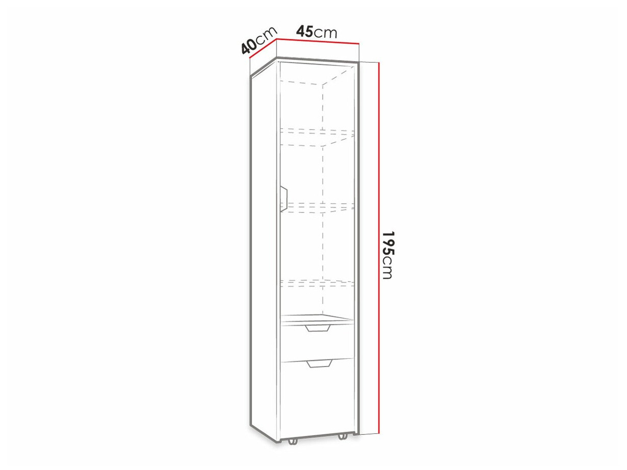 Boekenkast Tenmele 102 (Grijs + Grafiet)