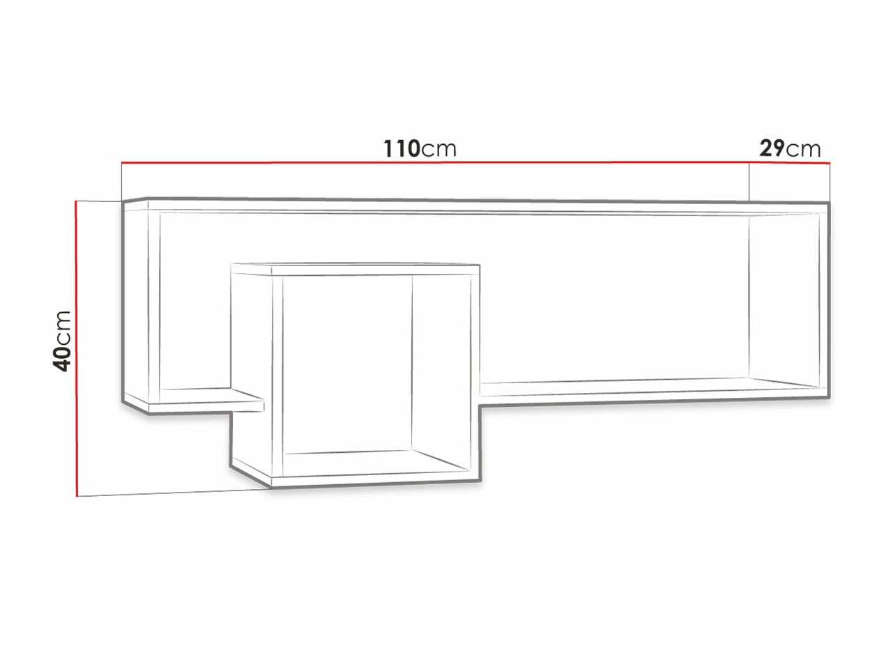 Wandplank Tenmele 111 (Grijs + Grafiet)