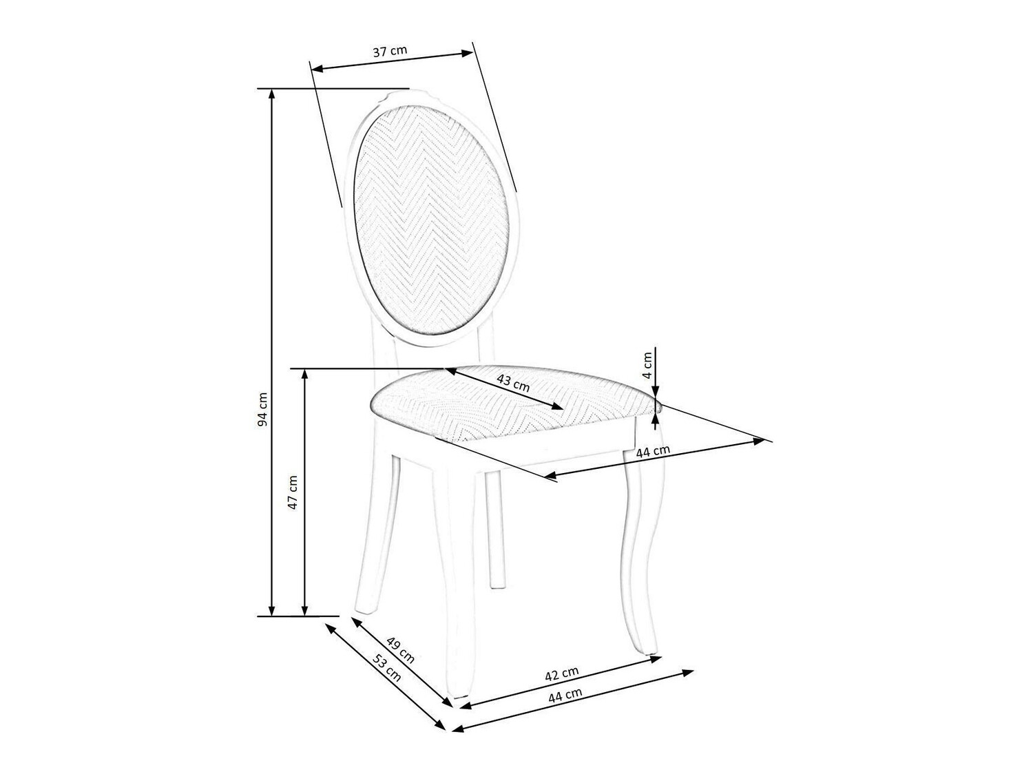 Stoel Houston 986 (Wit + Grijs)