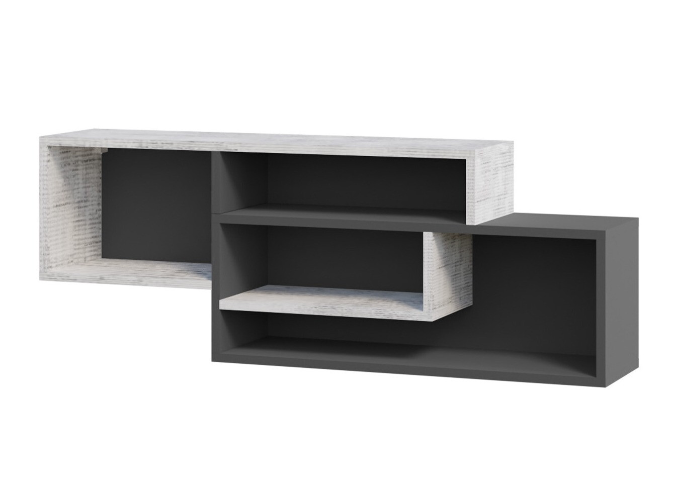 Wandplank Omaha F121 (Grafiet + Grijs)