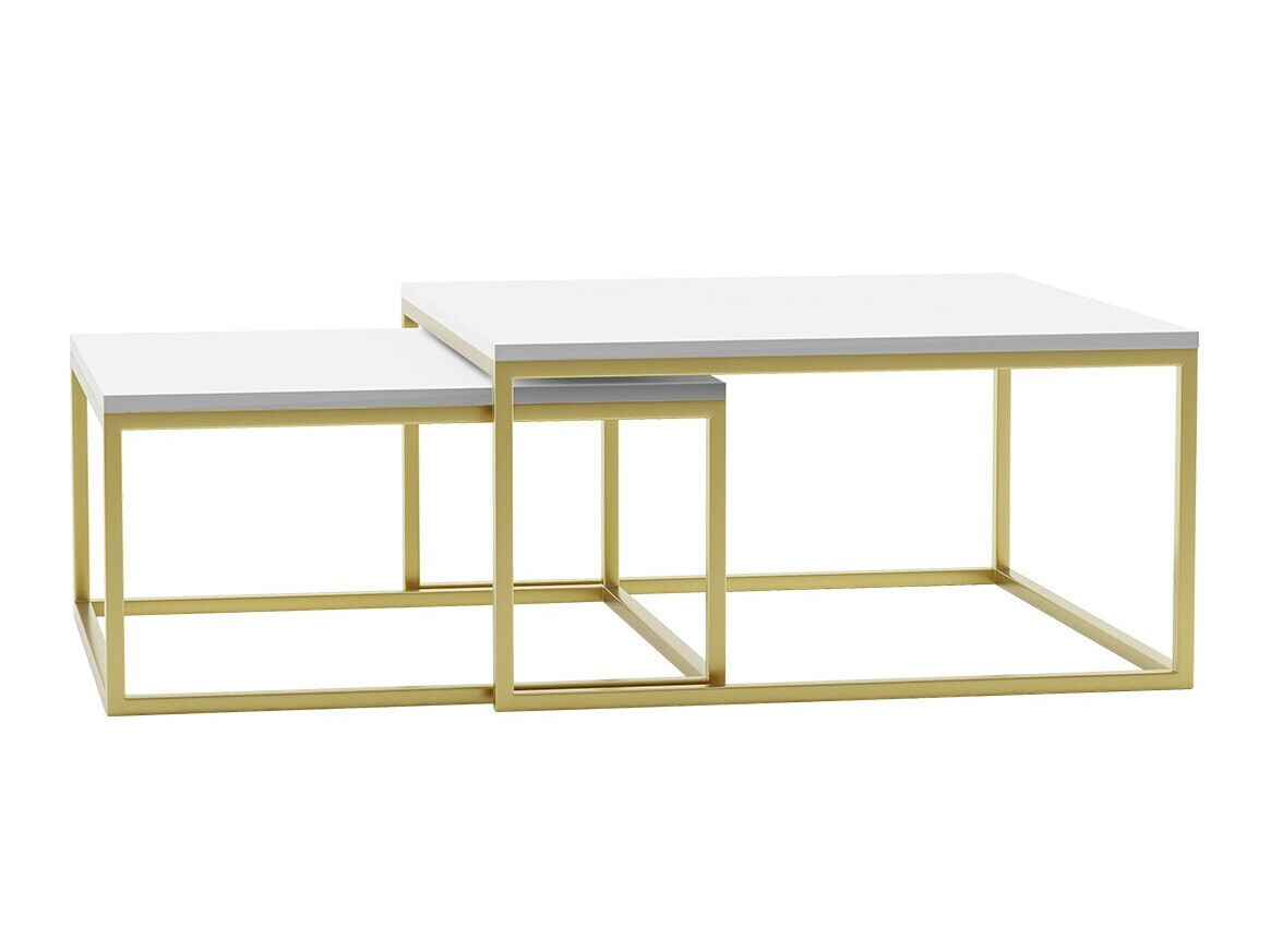 Salontafel set Oswego 102 (Wit + Gouden)