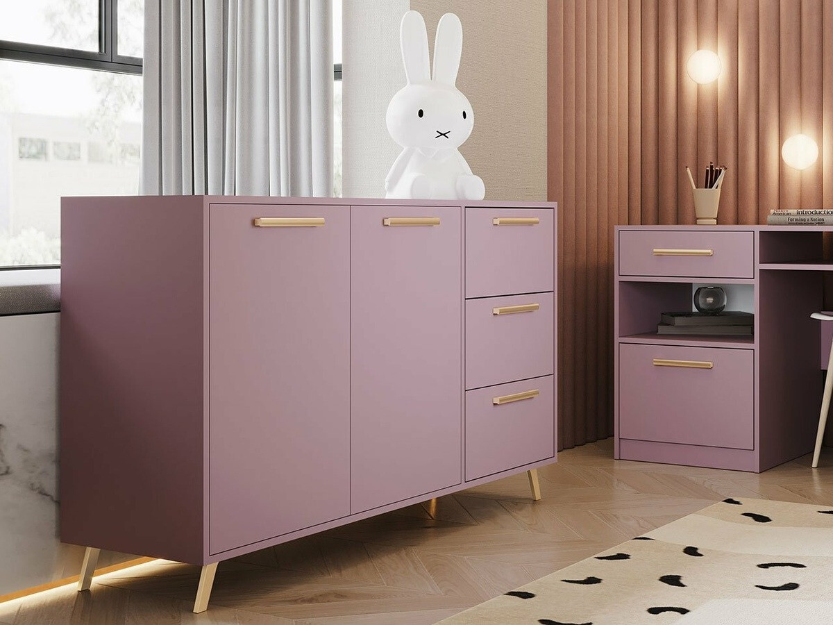 Ladekast Rosa (Paars + Gouden)