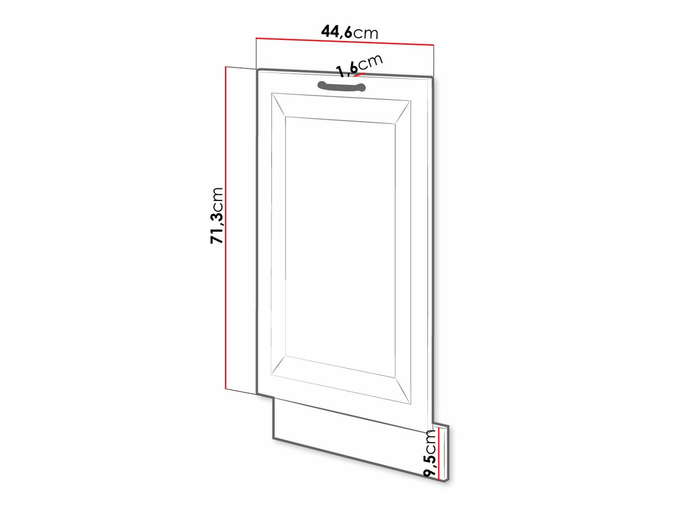 Vaatwasser deur Retro White 146