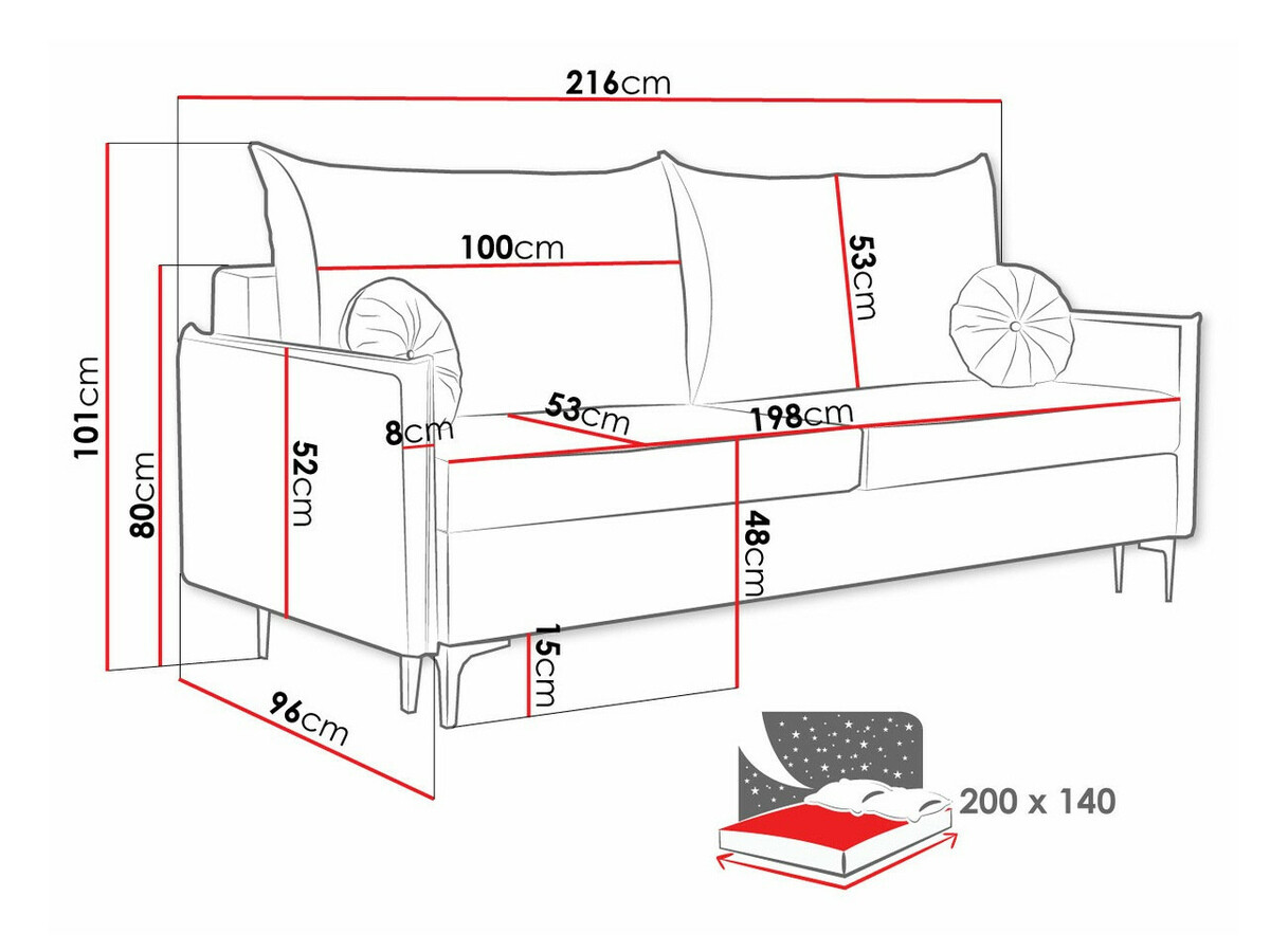 Slaapbank Clovis 103 (Manila 16)