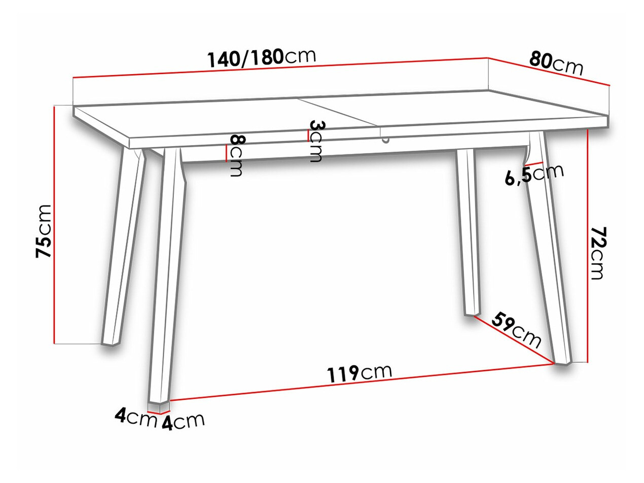 Tafel Victorville 129 (Artisan eiken)