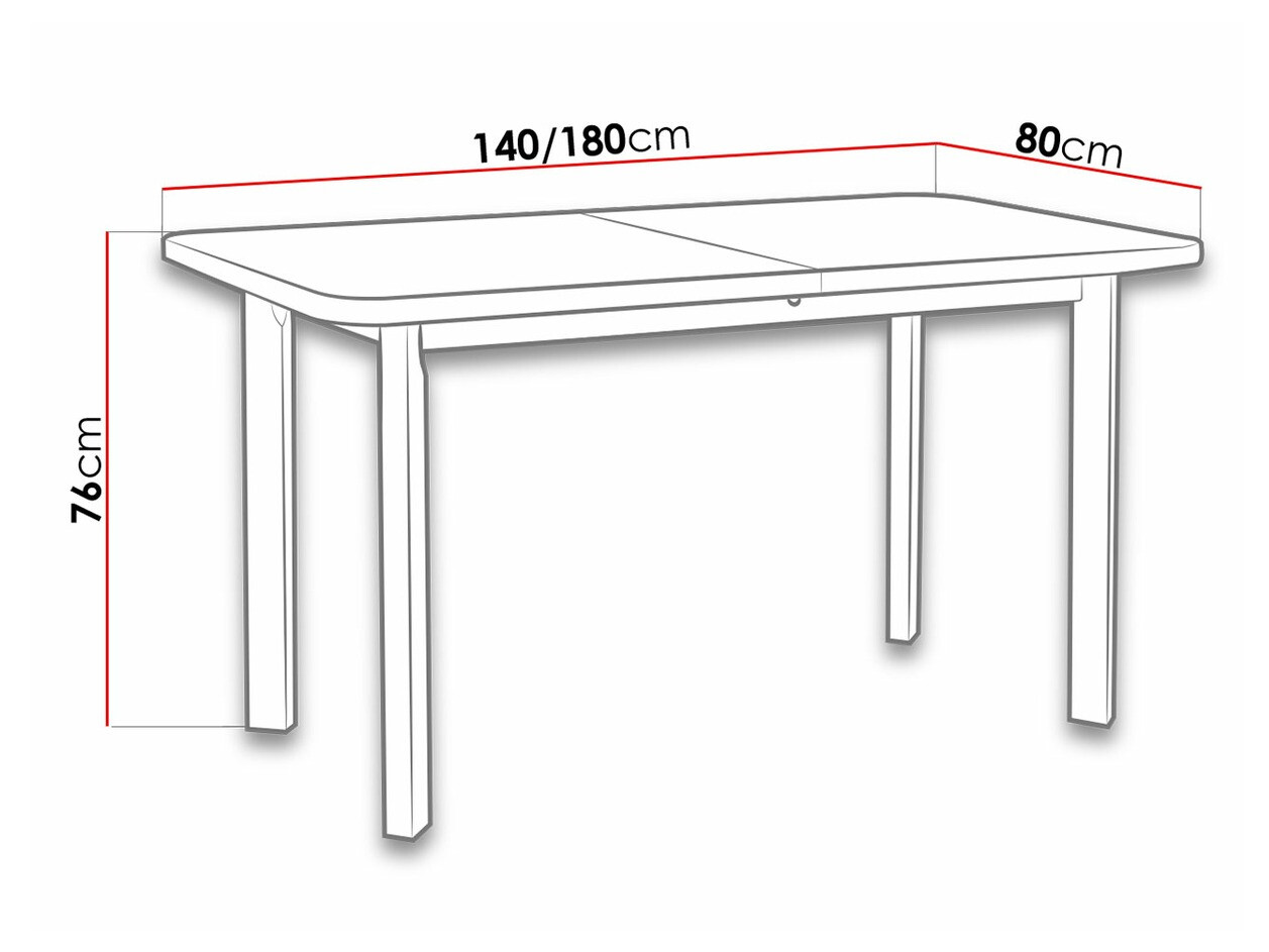 Tafel Victorville 133 (Sonoma eik)