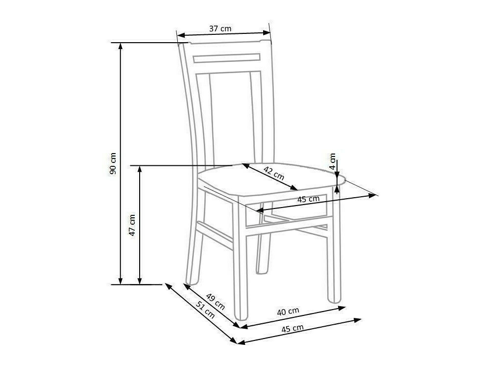 Stoel Houston 550 (Notenhout + Beige)