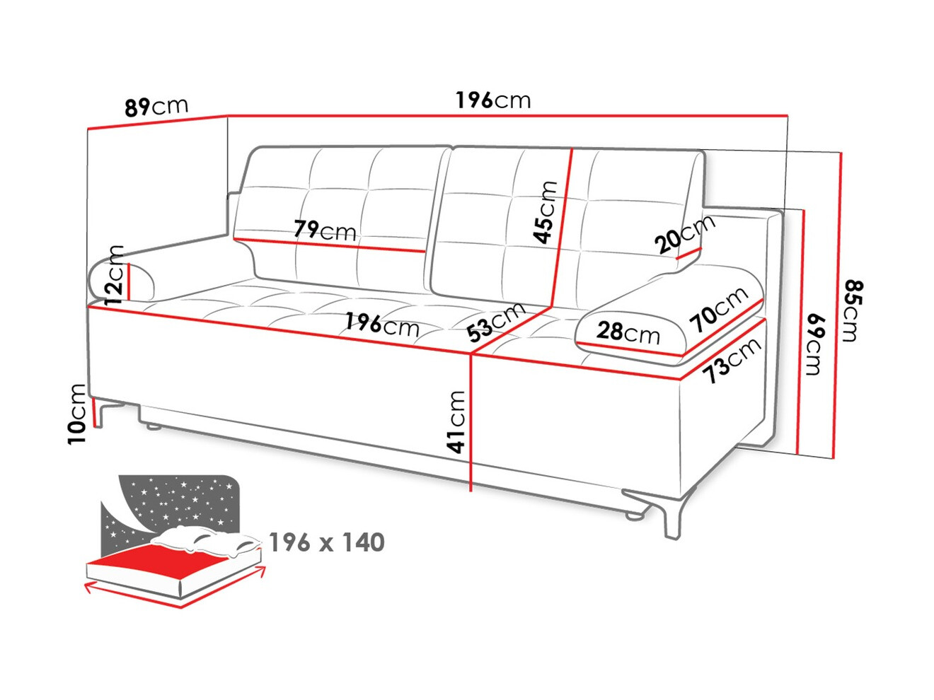 Slaapbank Independence 100 (Ikar 05)