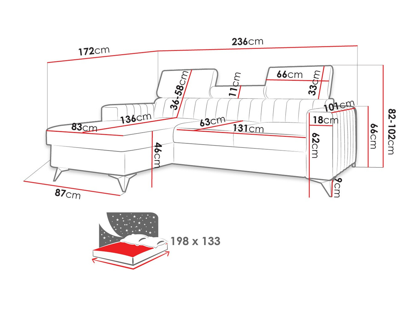 Hoekbank Columbus 191 (Poso 01)