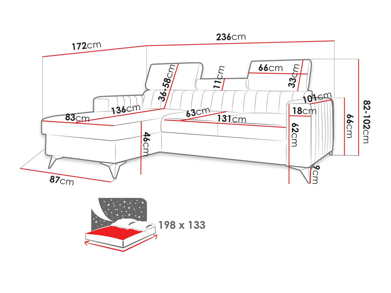 Hoekbank Columbus 191 (Poso 02)