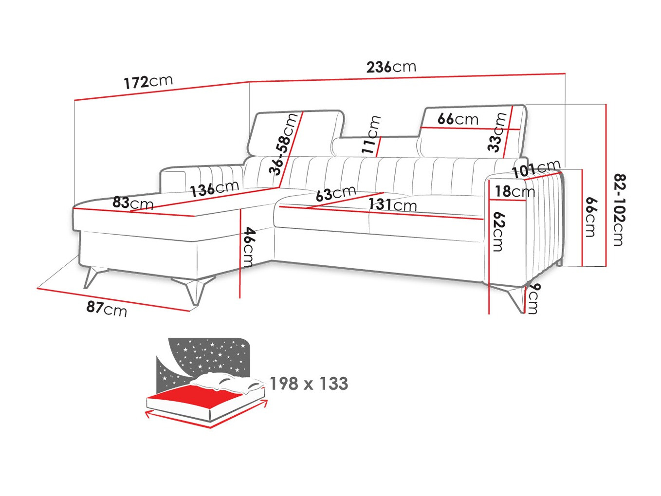 Hoekbank Columbus 191 (Poso 110)