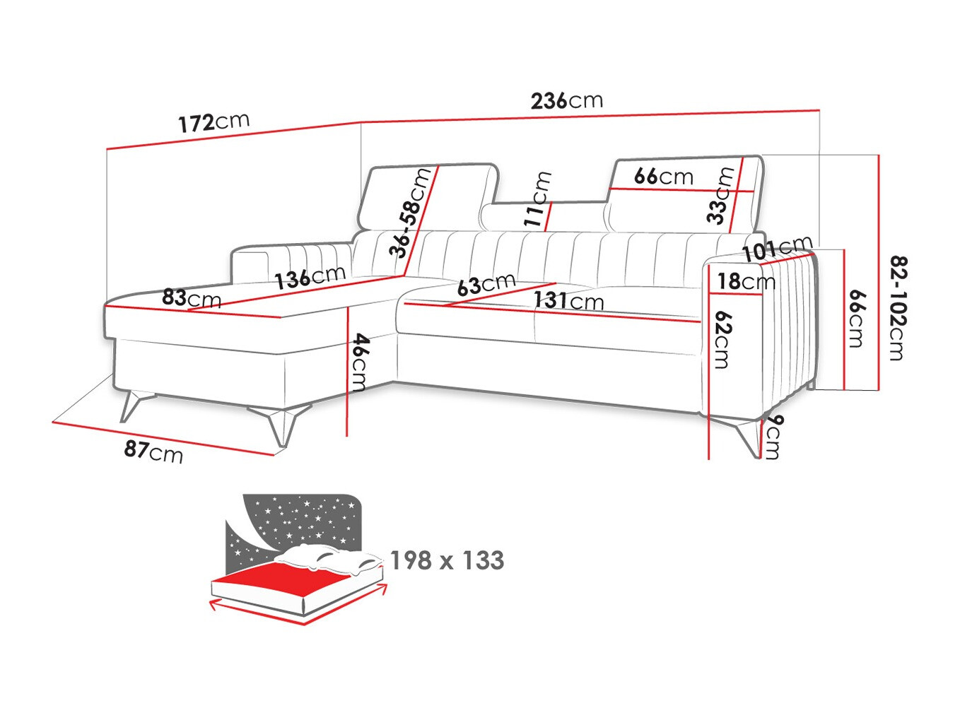 Hoekbank Columbus 191 (Poso 14)